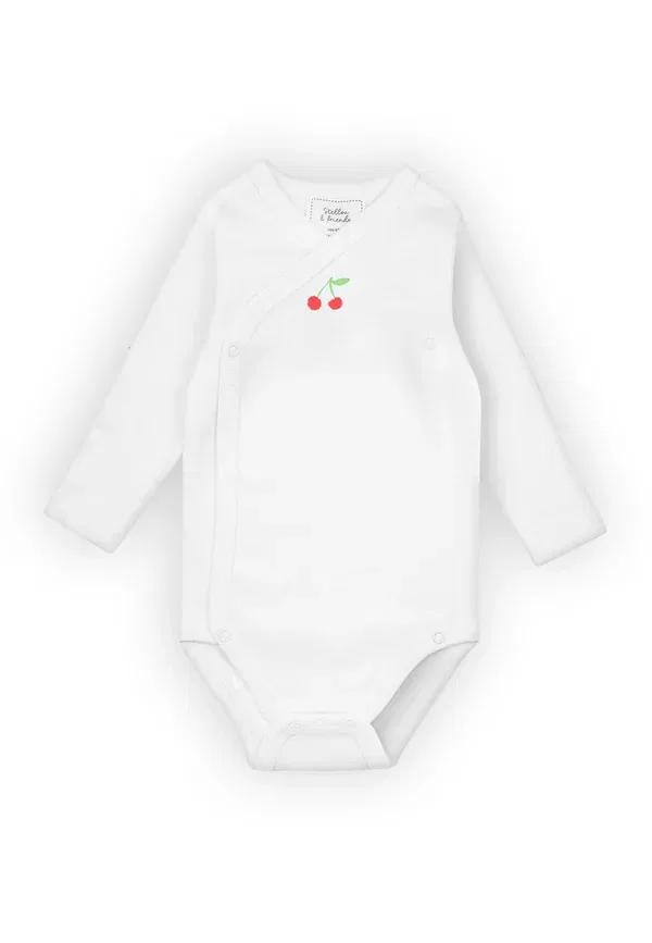 Комплект боди с длинным рукавом 3 шт, хлопок, Langarm cross 3 pack - body, Stellou & Friends, cherry, вишневый — фото 2