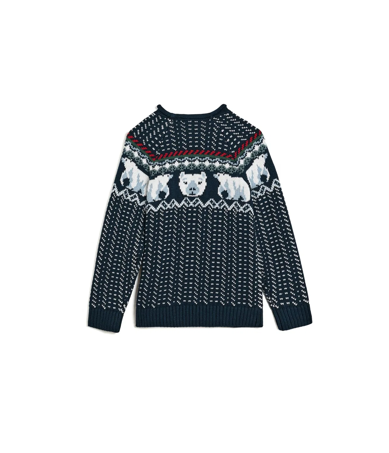 Хлопковый свитер с высоким воротником (для детей постарше) L.L.Bean Kids, Classic Navy Polar Fairisle — фото 2