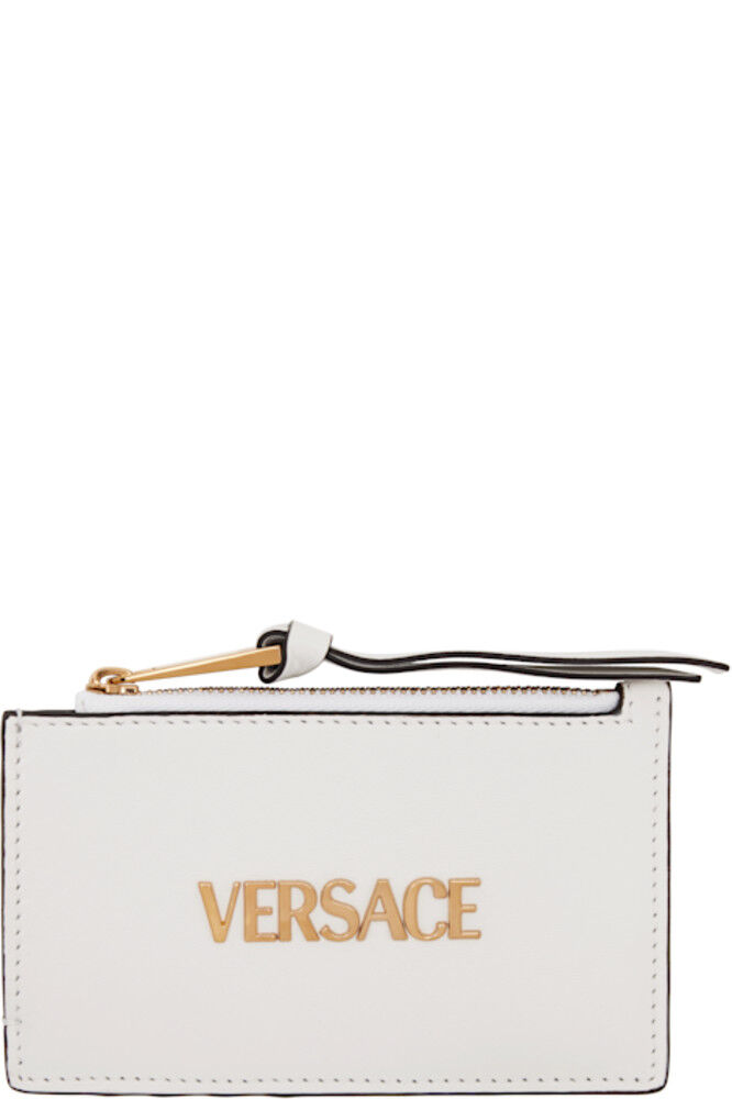 

Белый держатель для карточек с застежкой-молнией «Versace»