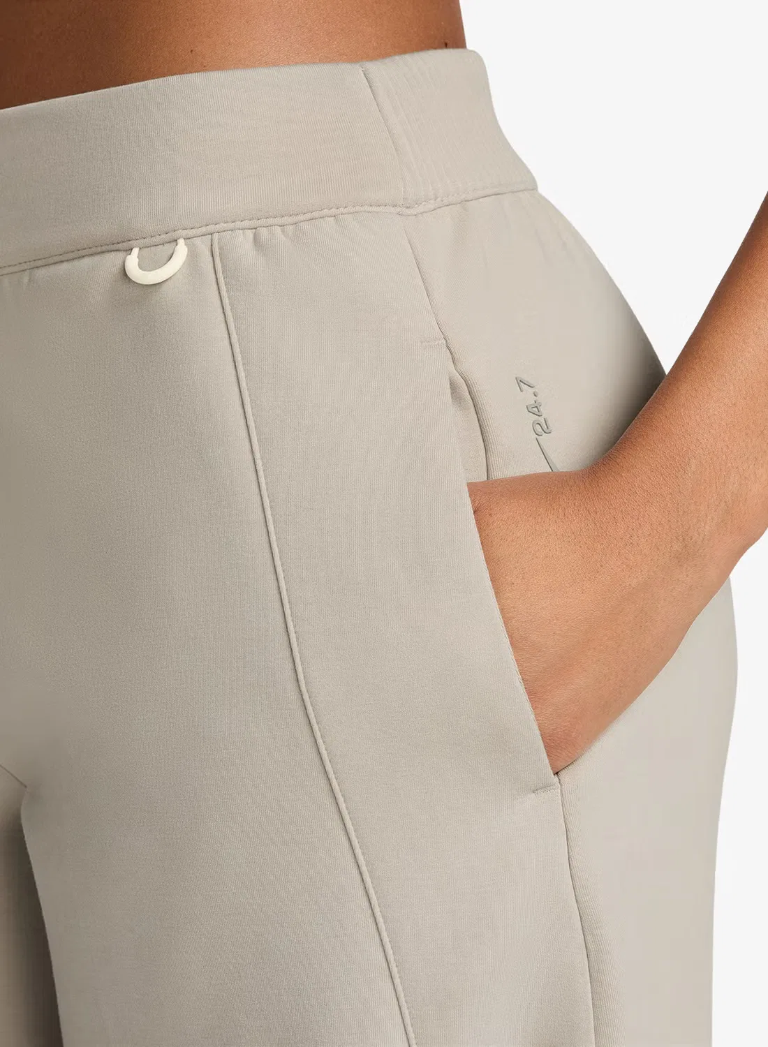Широкие брюки из футера с технологией Dri-FIT 24.7 Nike, кремовый — фото 3