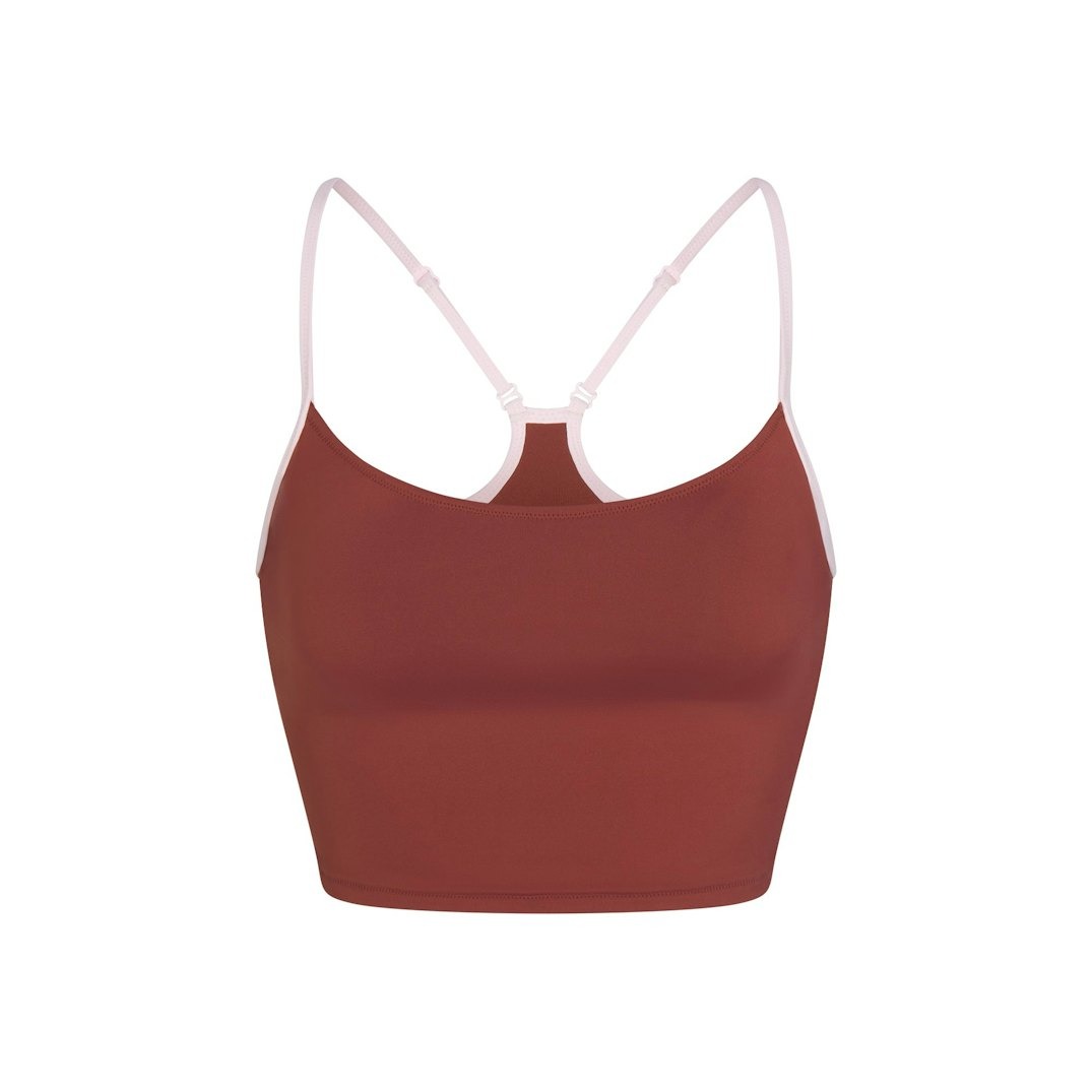 

Топ SKIMS Signature Swim Cami, коричневый