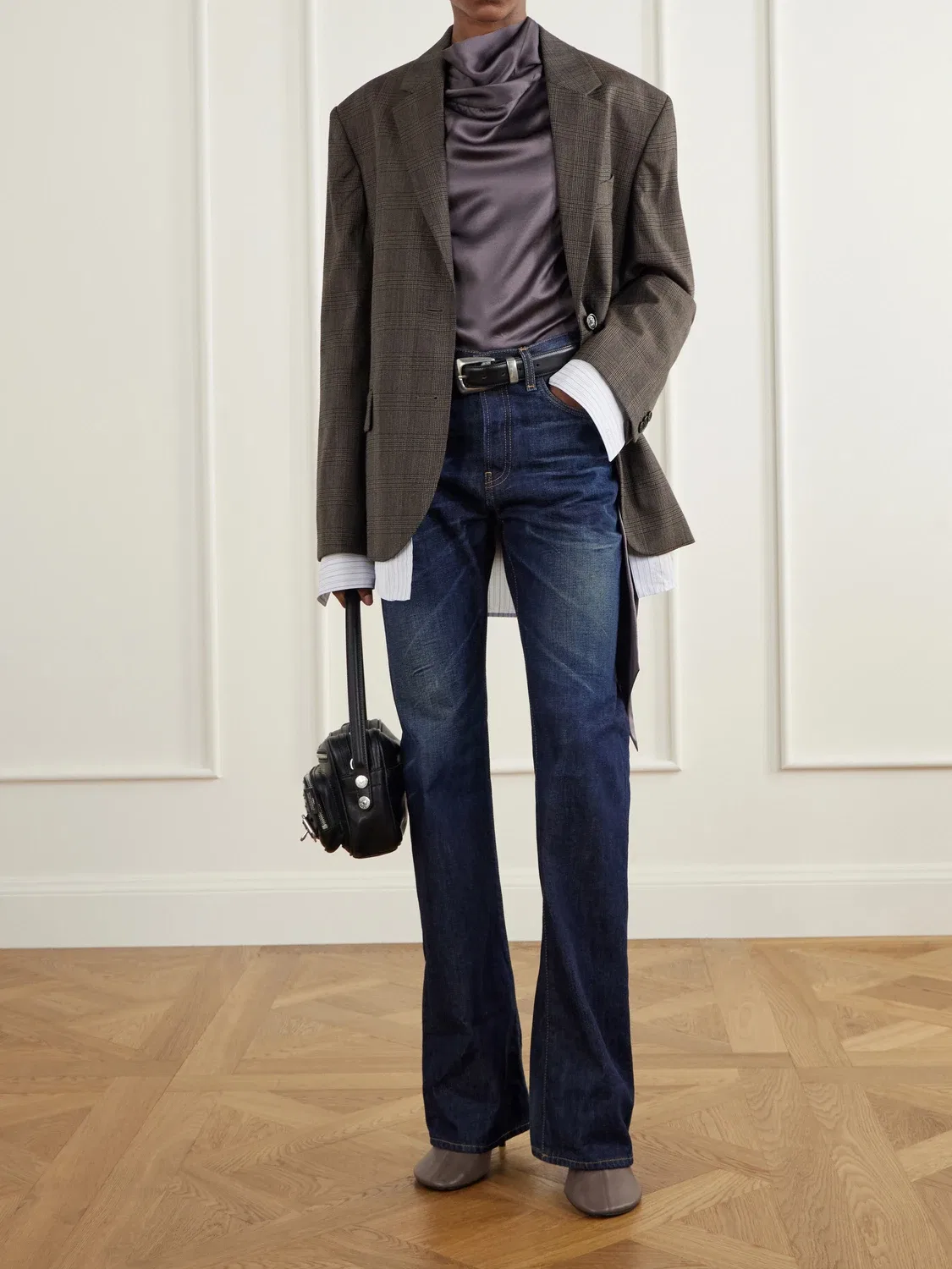 Джинсы с прямой штаниной и средней посадкой Acne Studios, синий — фото 2