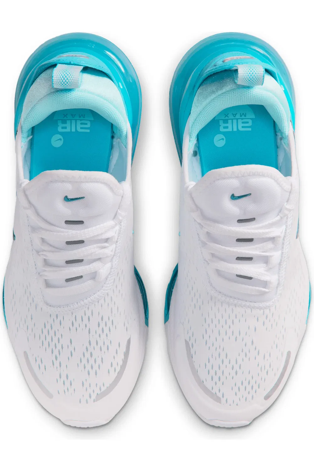 Детские кроссовки с амортизацией Air Max 270 Premium Nike, White/Copa/Teal Tint/Blue — фото 3