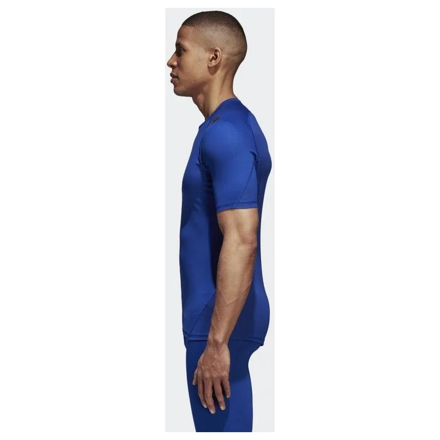 Футболка спортивная с коротким рукавом adidas Alphaskin Sport Tee, Синий — фото 2
