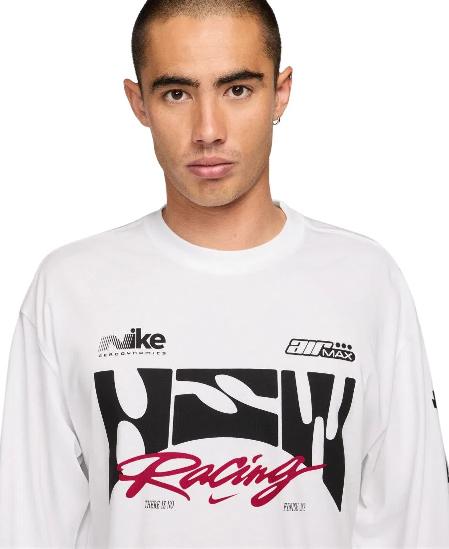Мужская спортивная футболка с длинными рукавами Nike, White — фото 3