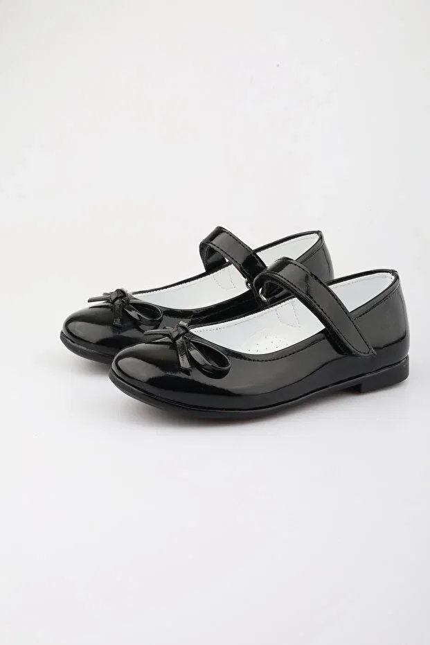 Детские балетки для девочек из эко-кожи Followin, Black Patent Leather