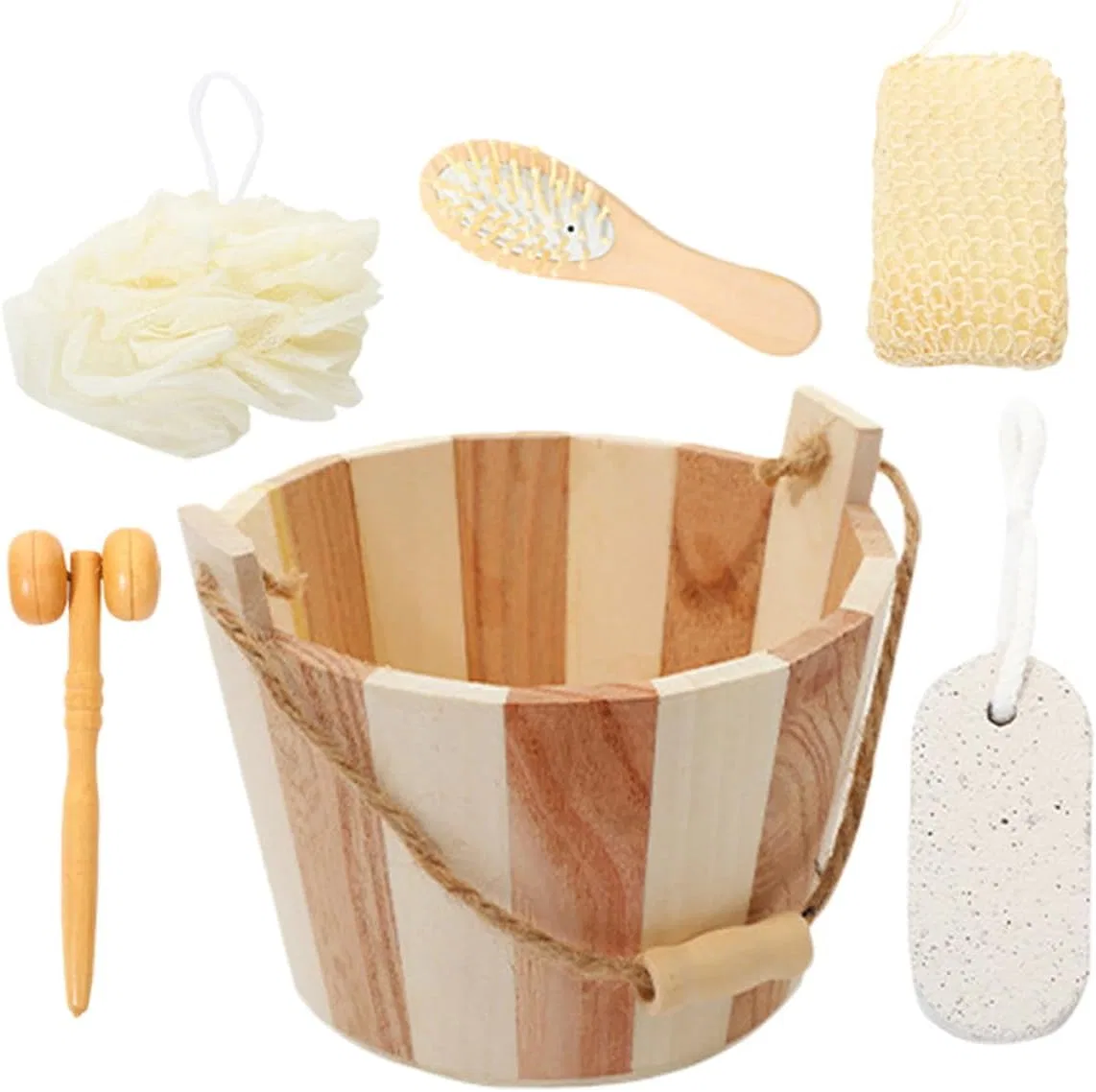 Набор для пилинга с баде-скрабом и камнем для ног, ABOOFAN, 1 шт, 292 г, Beige