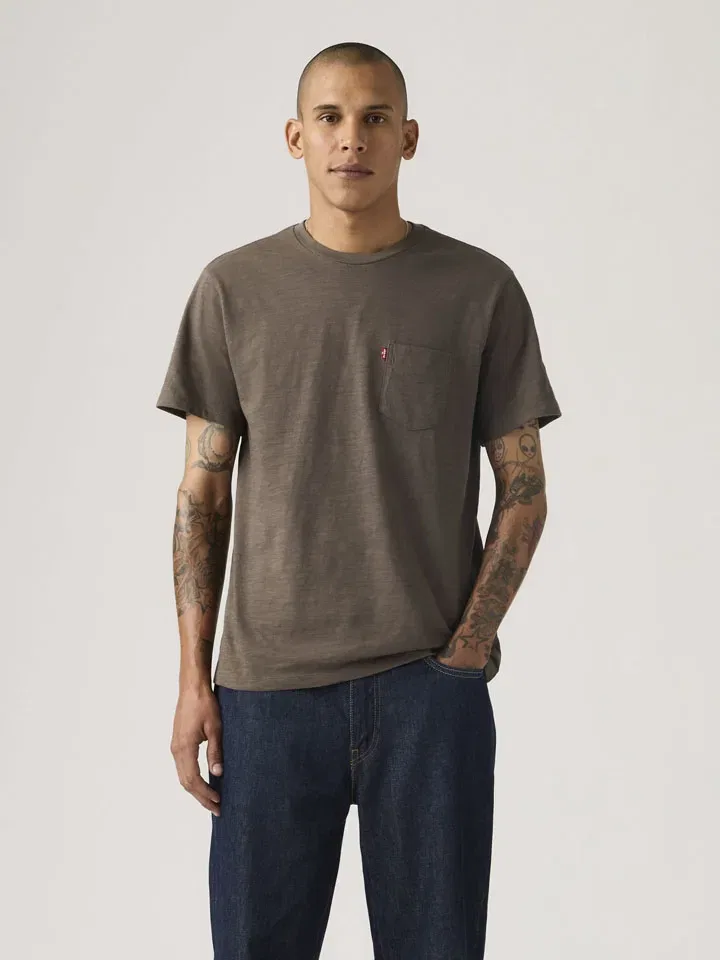 Мужская футболка с круглым вырезом Levi's, Anthracite — фото 2