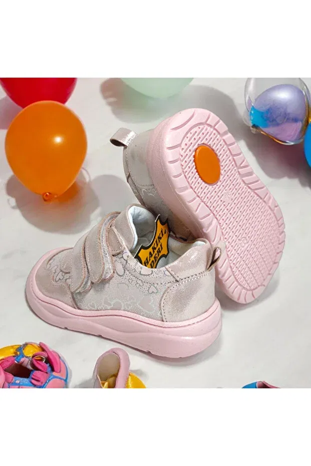 Детские кожаные туфли для девочек Viva Shoes, Powder — фото 2