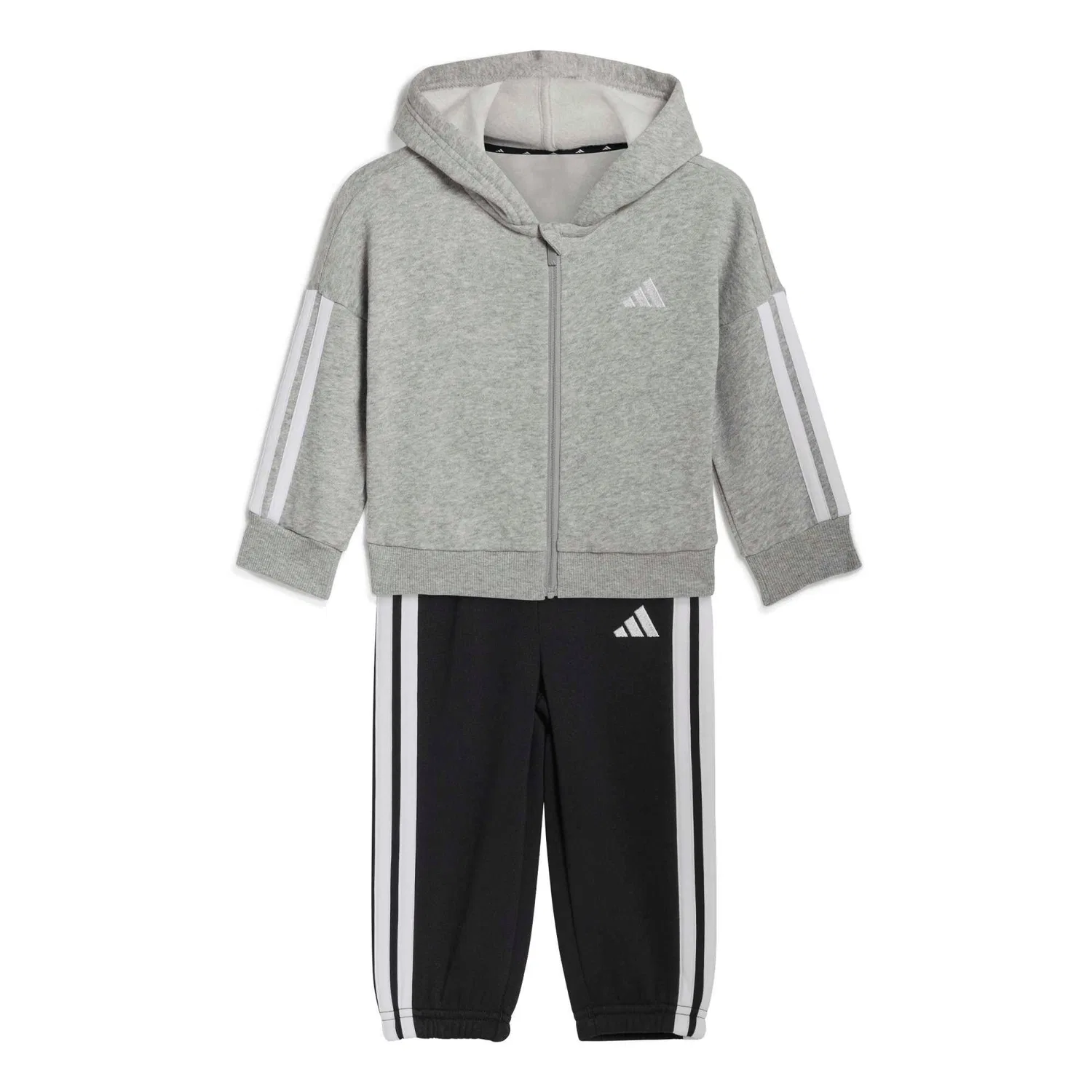 Детский спортивный костюм из флиса Essentials Jogger 3S Fleece Adidas, Grau / Weiss / Schwarz