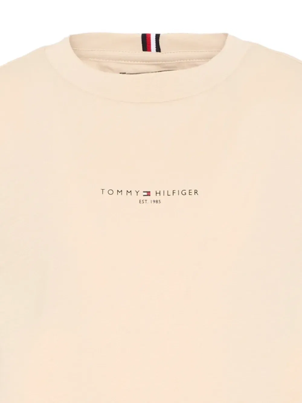 Спортивный костюм из шорт и футболки Tommy Hilfiger Junior, бежевый — фото 3