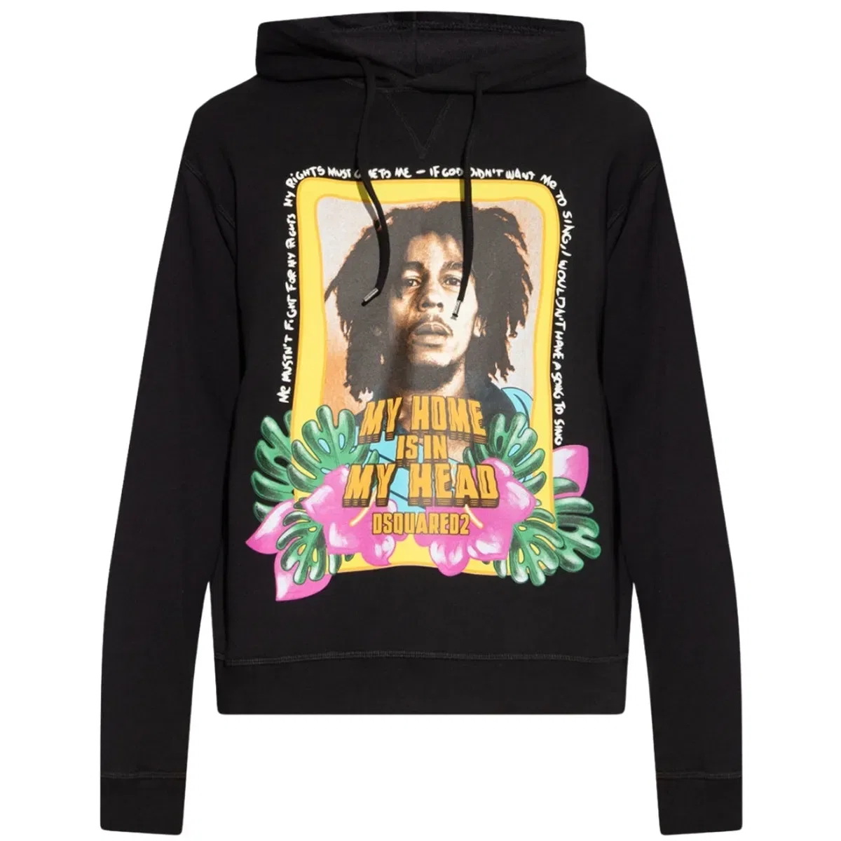 Мужской худи Cool Fit Bob Marley Logo Dsquared2, Black