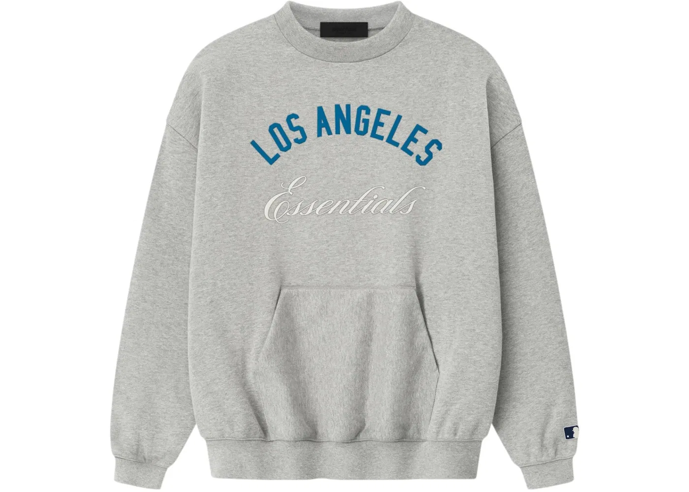 Мужской свитшот с длинным рукавом Fear of God Essentials Dodgers Sport Crewneck Concrete Heather