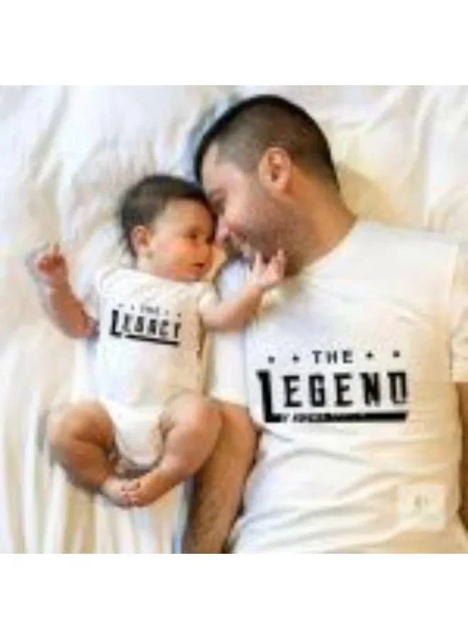 Комплект футболка и боди-комбинезон с принтом The Legend & The Legacy Matching Family Outfits, белый
