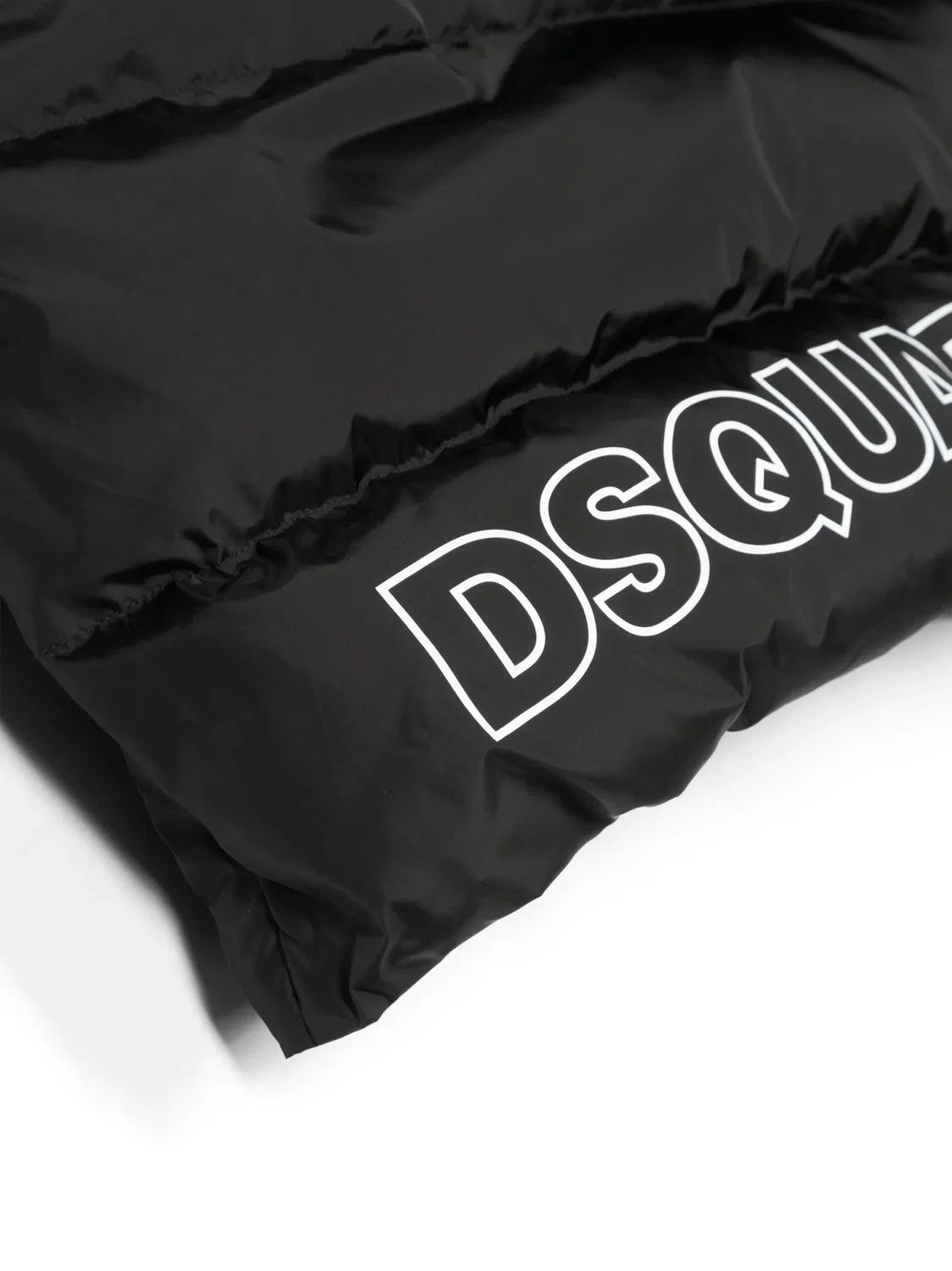Жилет с капюшоном и логотипом DSQUARED2, черный — фото 3
