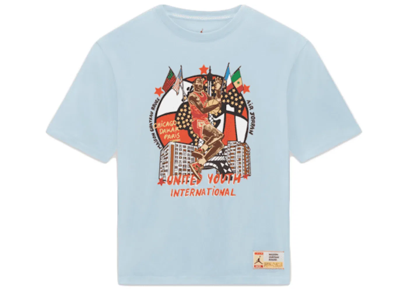 Мужская футболка с принтом Jordan x Maison Chateau Rouge T-Shirt, Blue