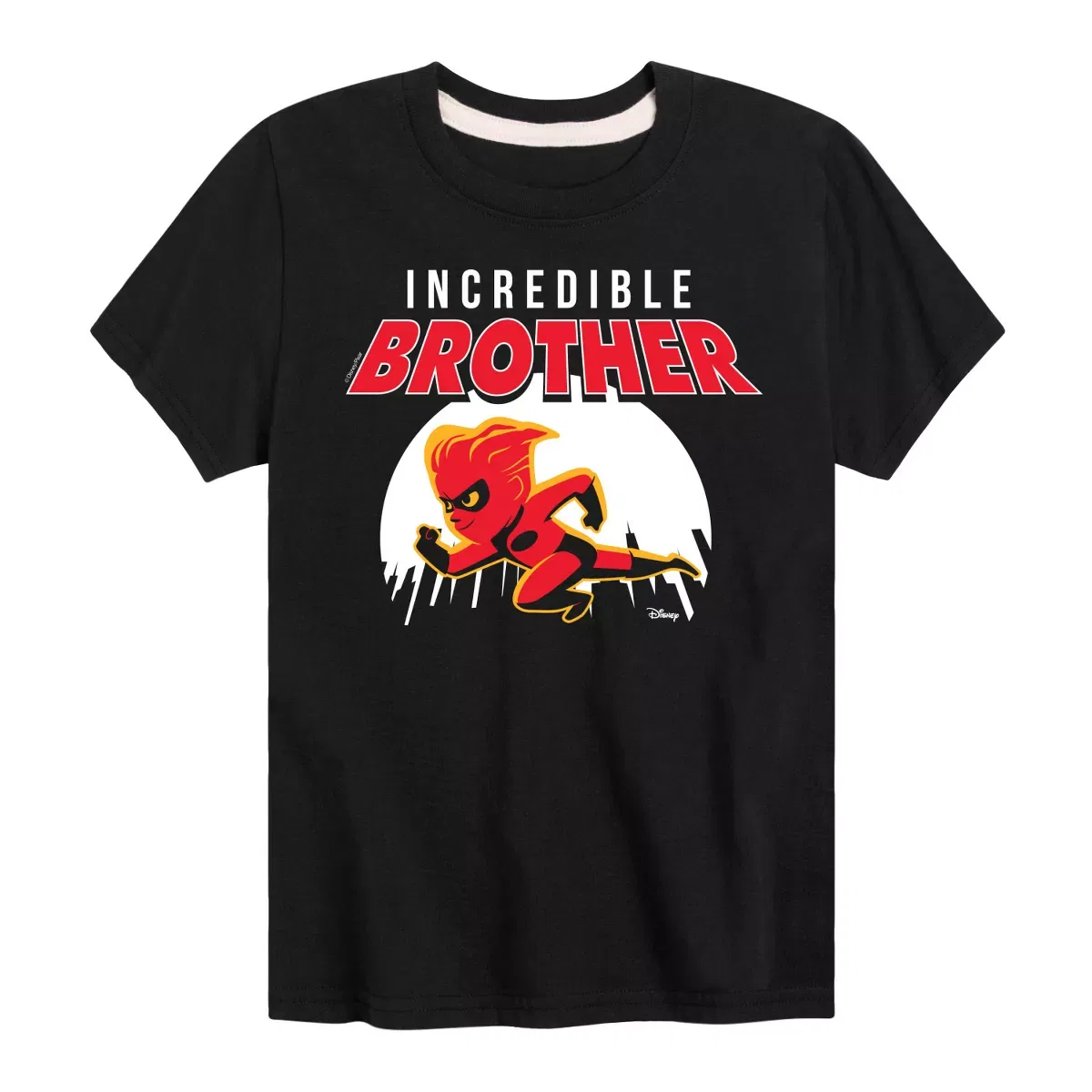 Детская футболка с принтом The Incredibles - Dash Incredible Brother Short Sleeve Graphic T-Shirt The Incredibles, Black