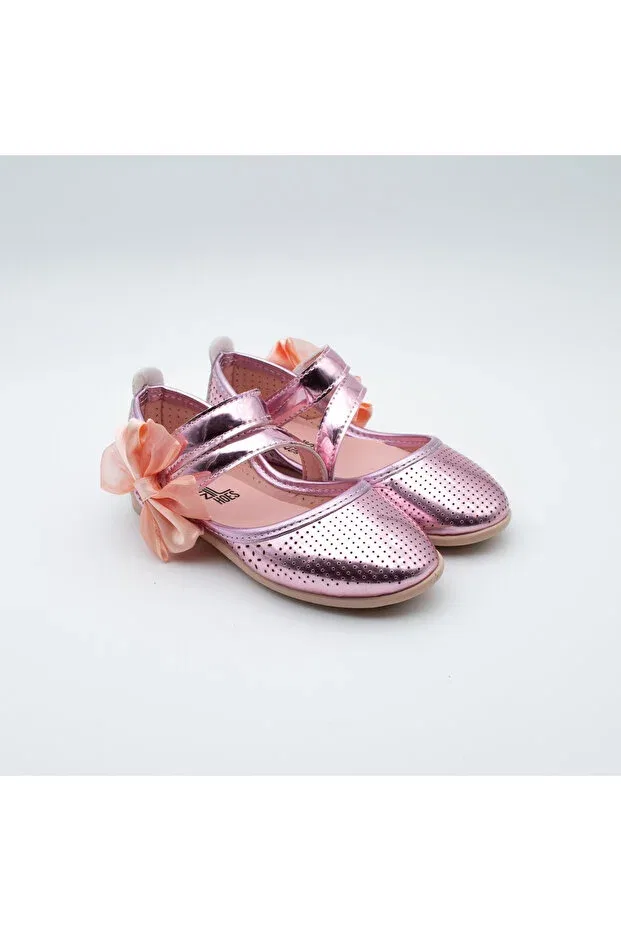 Детские балетки для девочек с бантом Arçın Shoes, Pink