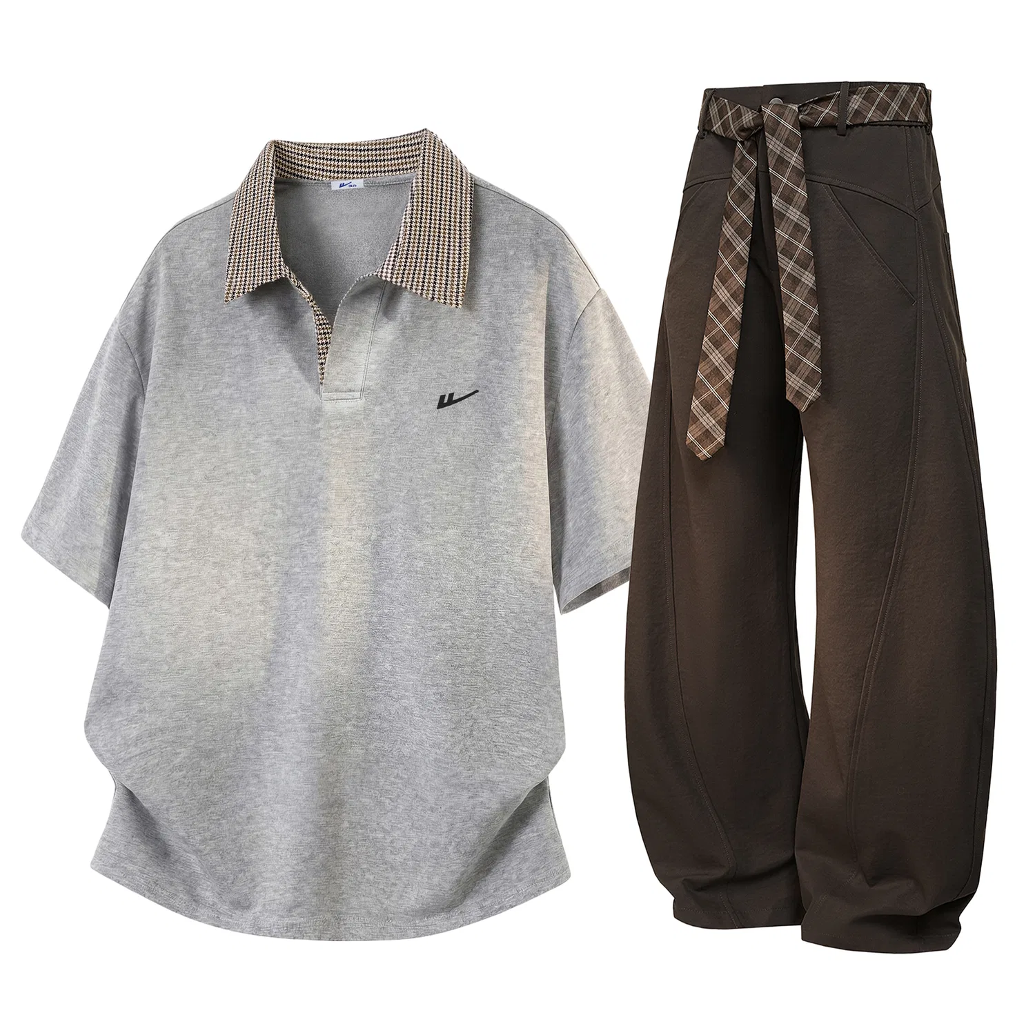 Спортивный комплект унисекс Heather Gray + Dark Brown WARRIOR