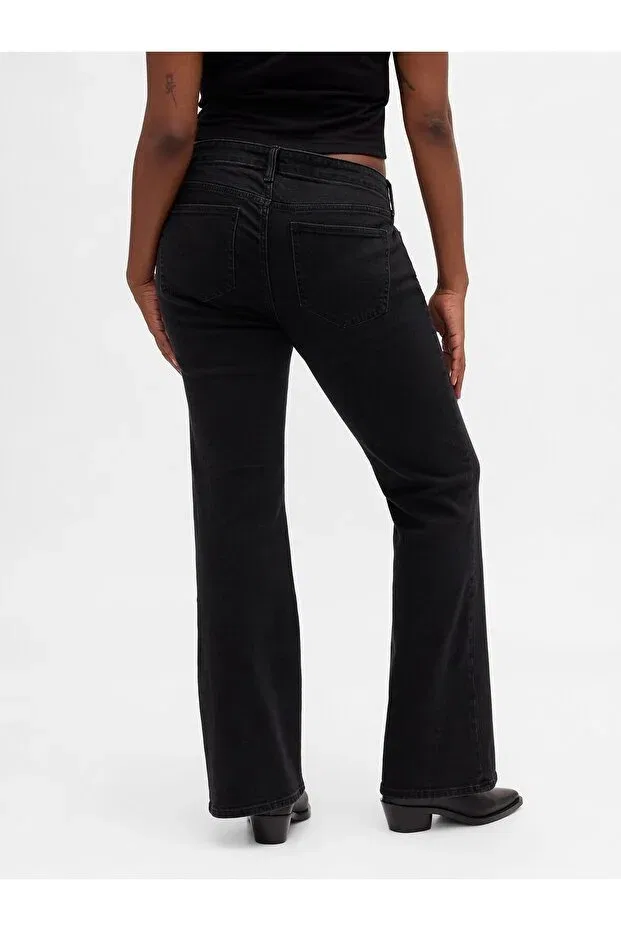 Женские джинсы с принтом из денима Gap, Black-000 — фото 3