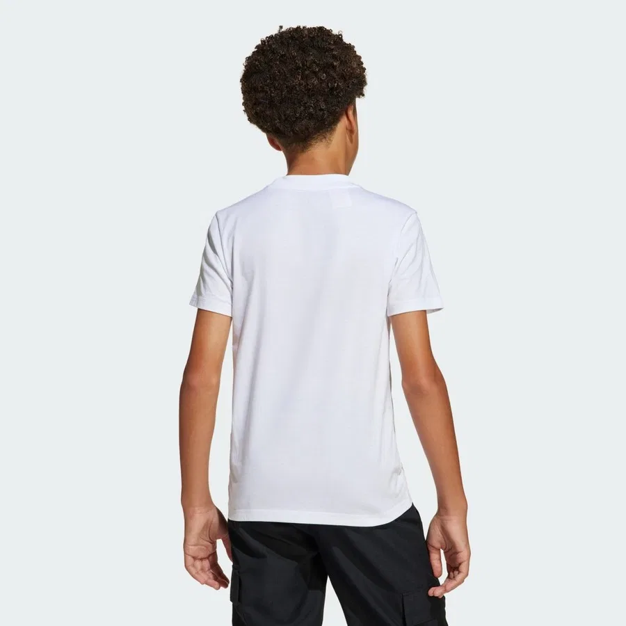 Детская футболка с длинным рукавом Sportswear JC9659 Essentials Tee Kids adidas, Бело-черный — фото 4