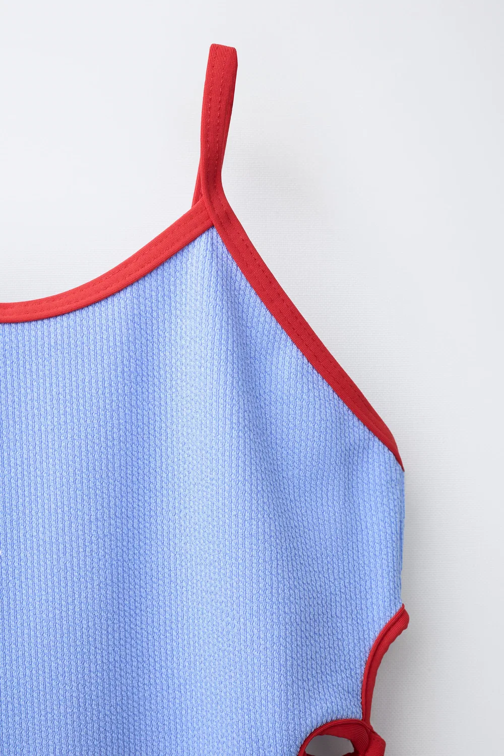 6-14 лет / Купальник с контрастным цветочным принтом и вырезами ZARA, Blue — фото 3
