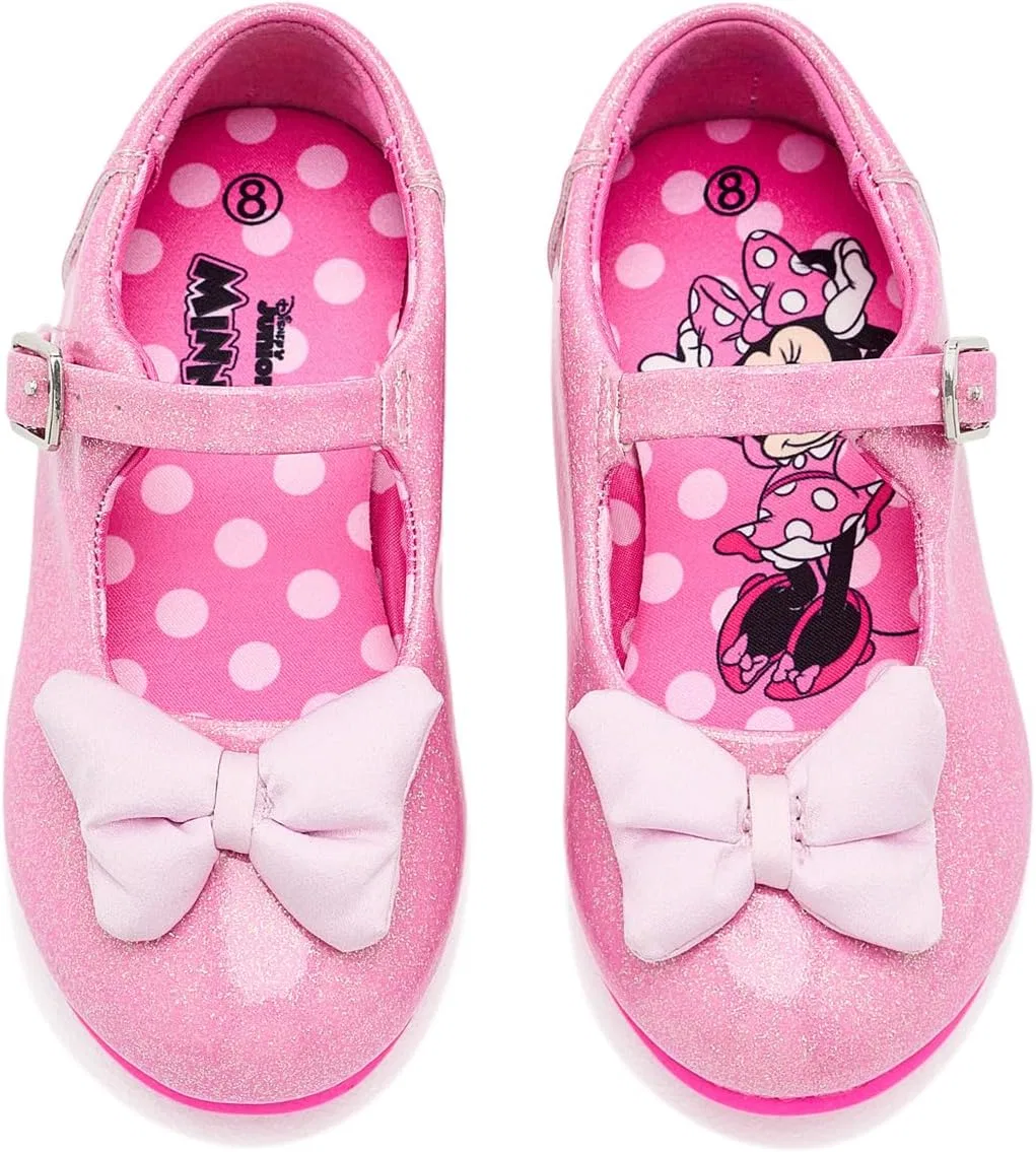 Детские балетки для девочек с принтом Minnie Mouse Ground Up, Hot Pink — фото 2