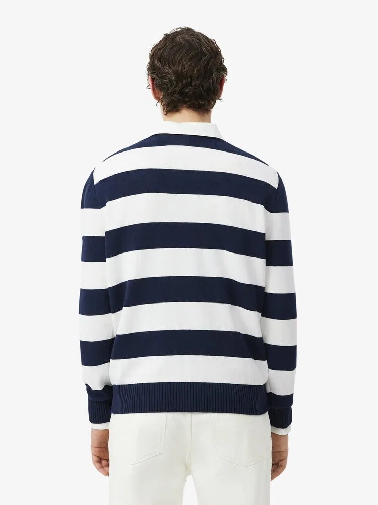 Свитер поло LACOSTE Bold Stripe, Navy — фото 3