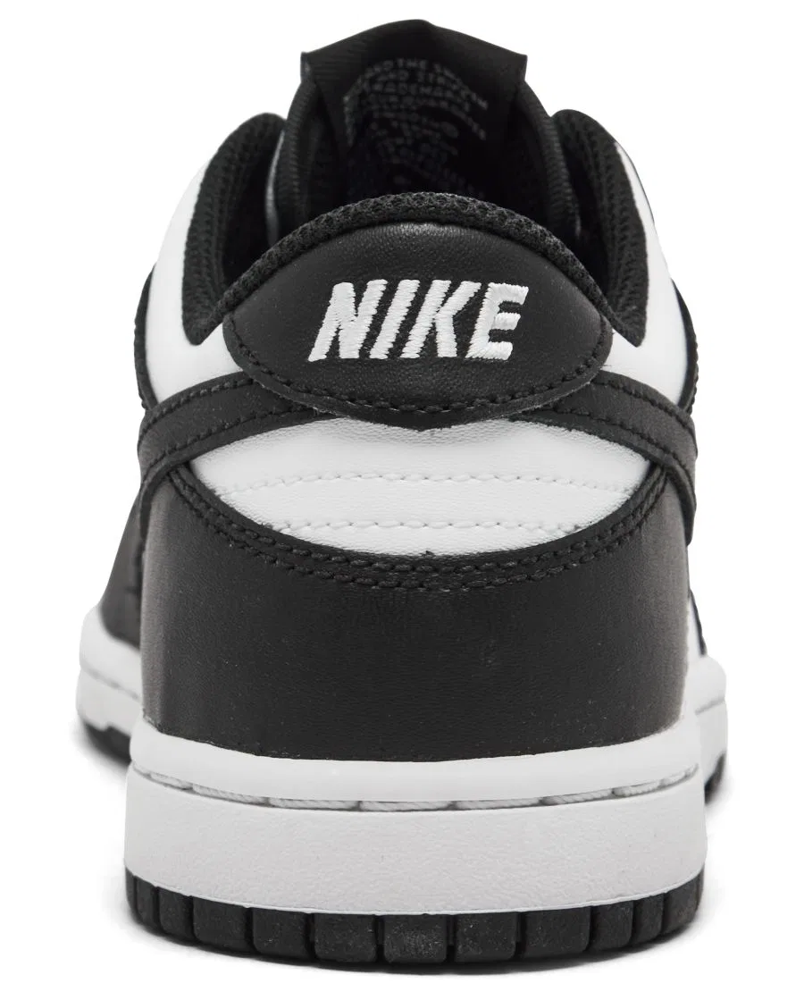 Кроссовки Nike Dunk Low с замшевым верхом, White Black — фото 3