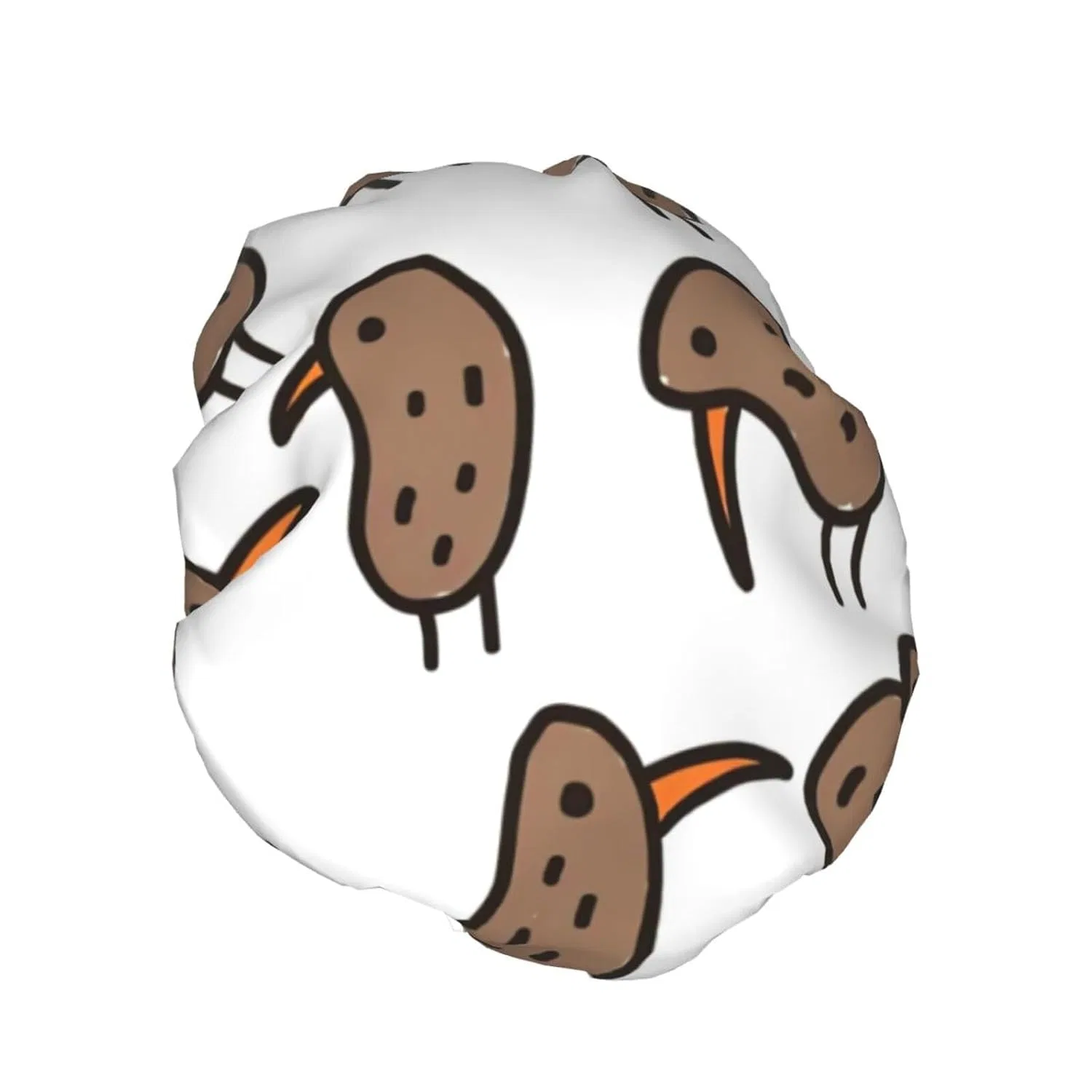 Душeвая шапочка с принтом Kiwi Birds, LIXLZH, 26.9 см, Черный — фото 2