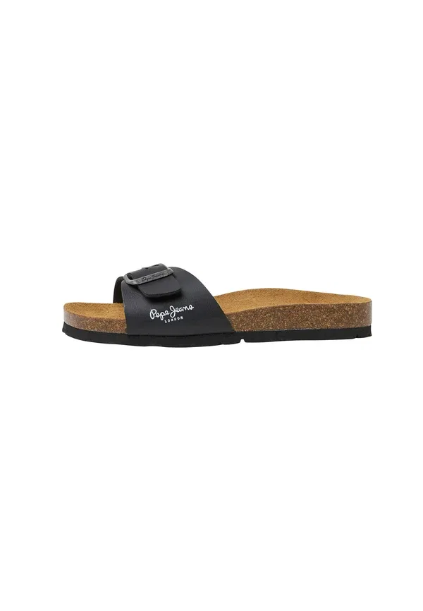 Мюли из синтетики Single champion Pepe Jeans, черный