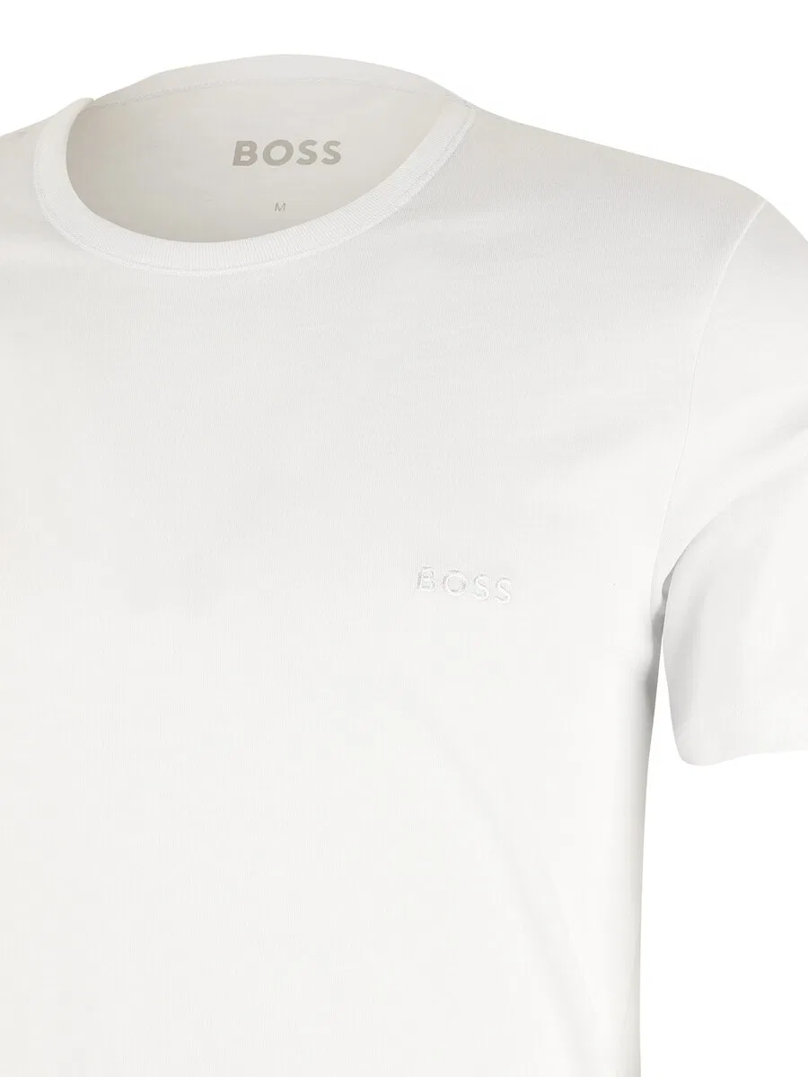 Классическая майка BOSS стандартного кроя в серо-черно-белых тонах — фото 3