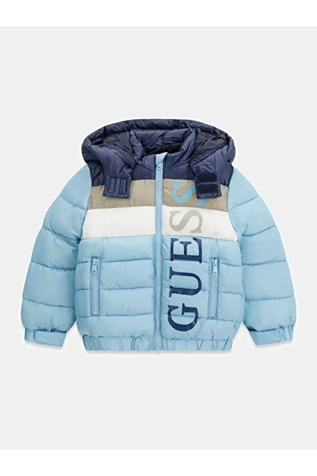 Детское пальто для девочек с капюшоном Guess, Blue