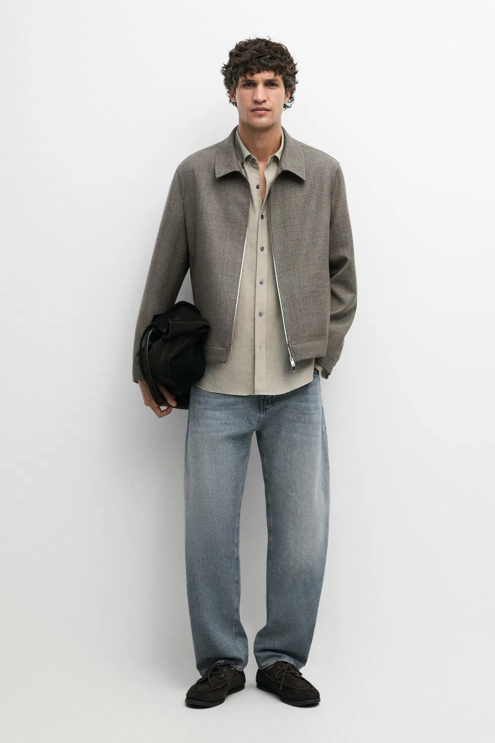 Джинсы Massimo Dutti Barrel Fit, индиго — фото 3