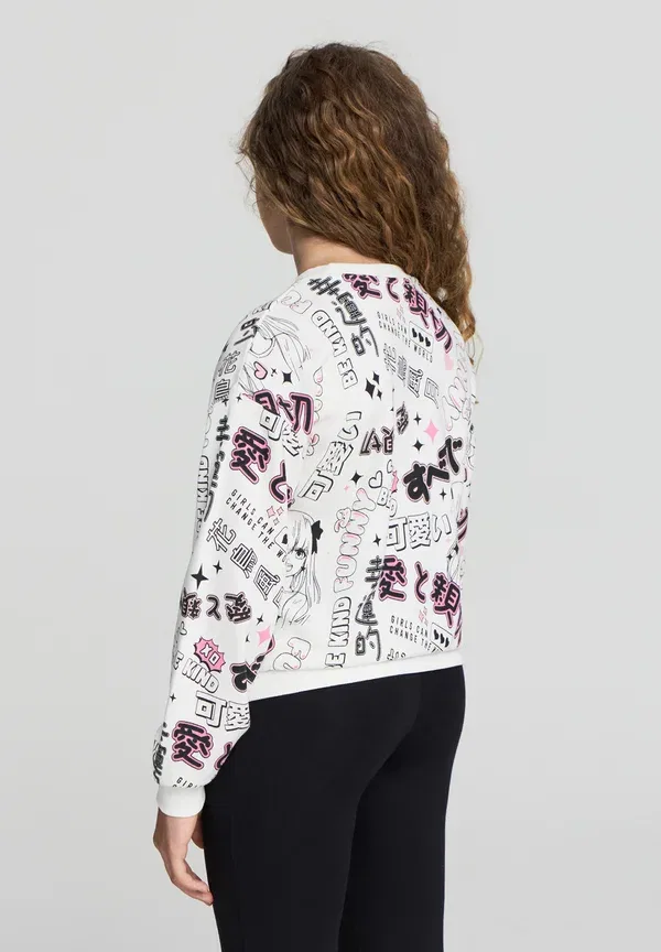 Свитшот с принтом Sweatshirt Terranova, Bianco Lana, белый — фото 3