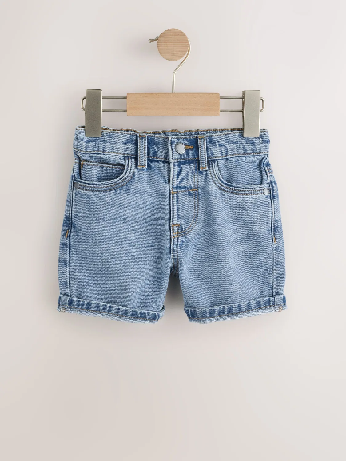 Шорты джинсовые Mid Blue Denim Next, синий — фото 4