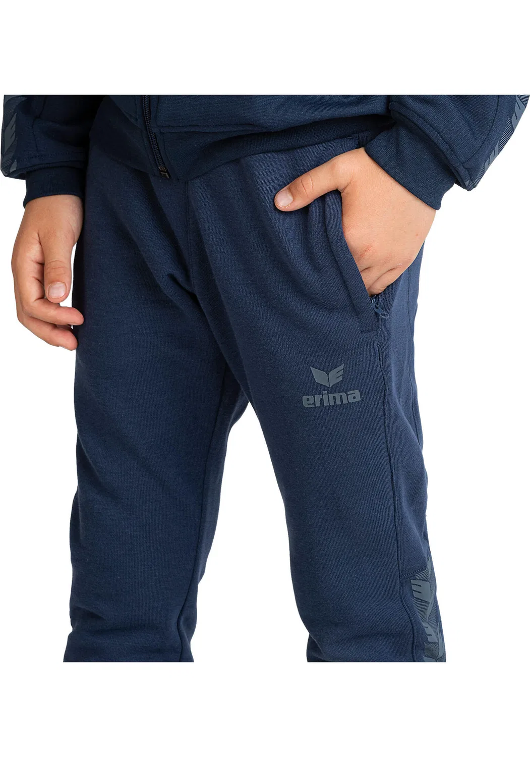 Детские спортивные штаны Essential Team Erima, Blau Navyblau Schiefergrau — фото 4