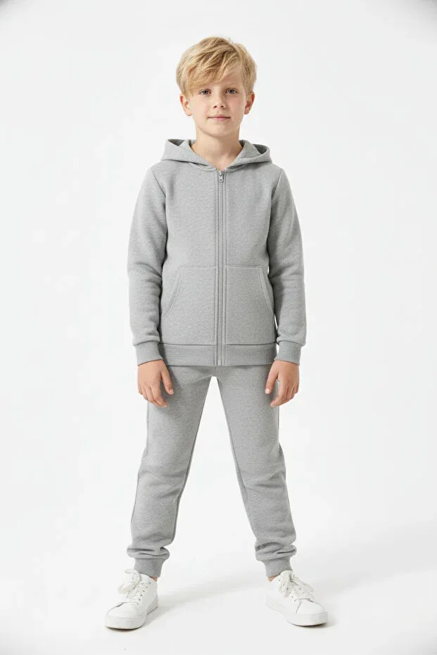 Детский спортивный костюм для мальчиков на флисе Fyk Kids, Navy Blue-Grey — фото 3