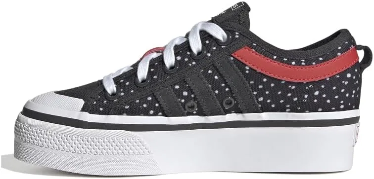 Детские кроссовки для девочек с принтом X 101 Dalmatians Nizza Platform adidas, Black — фото 3