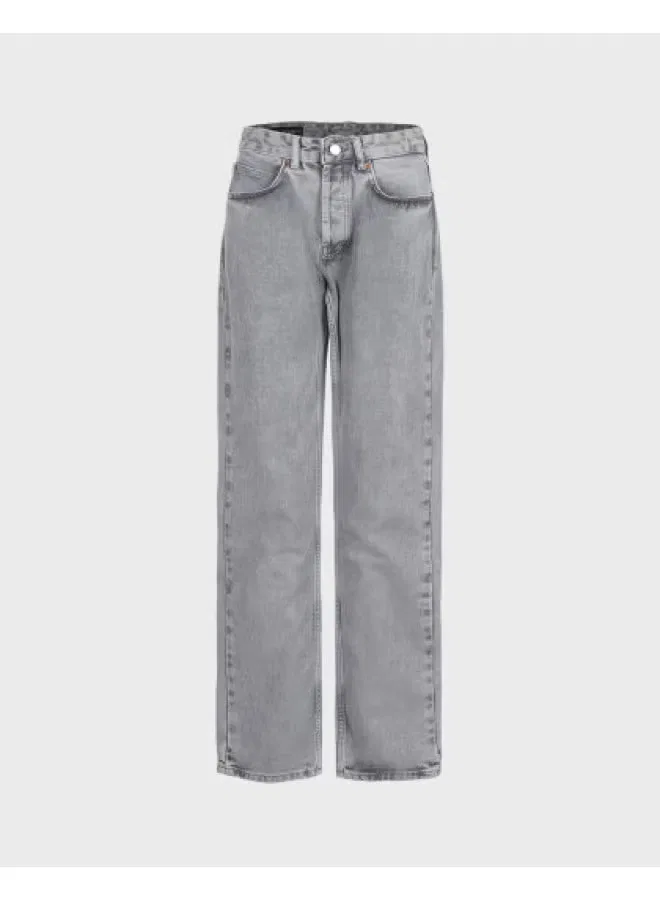 Джинсы классические с эффектом потертости Zara, светло-серо-голубой