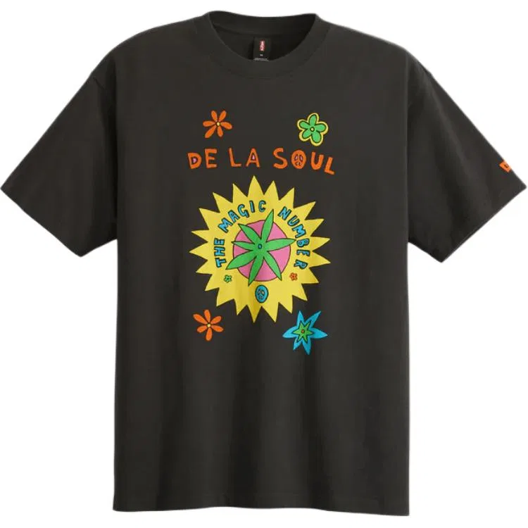 Футболка мужская с принтом DE LA SOUL, Levis, черная