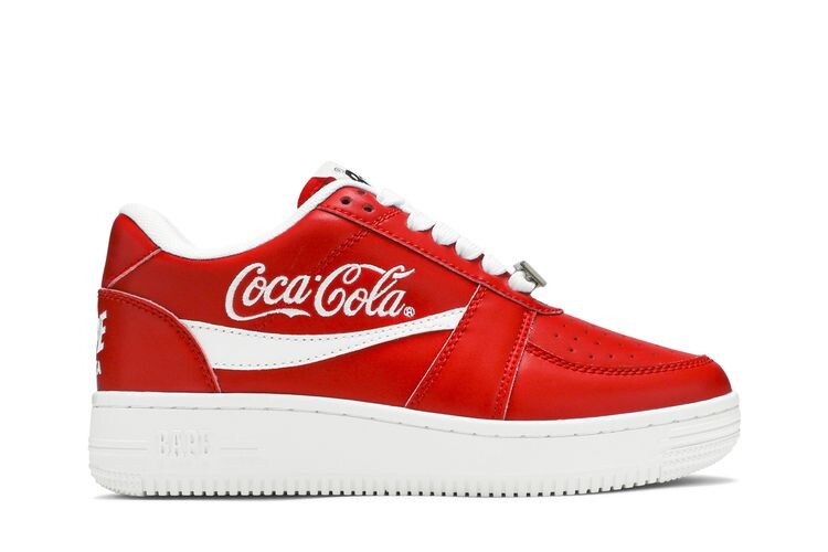 

Кроссовки BAPE Coca-Cola x Bapesta Low Red, красный