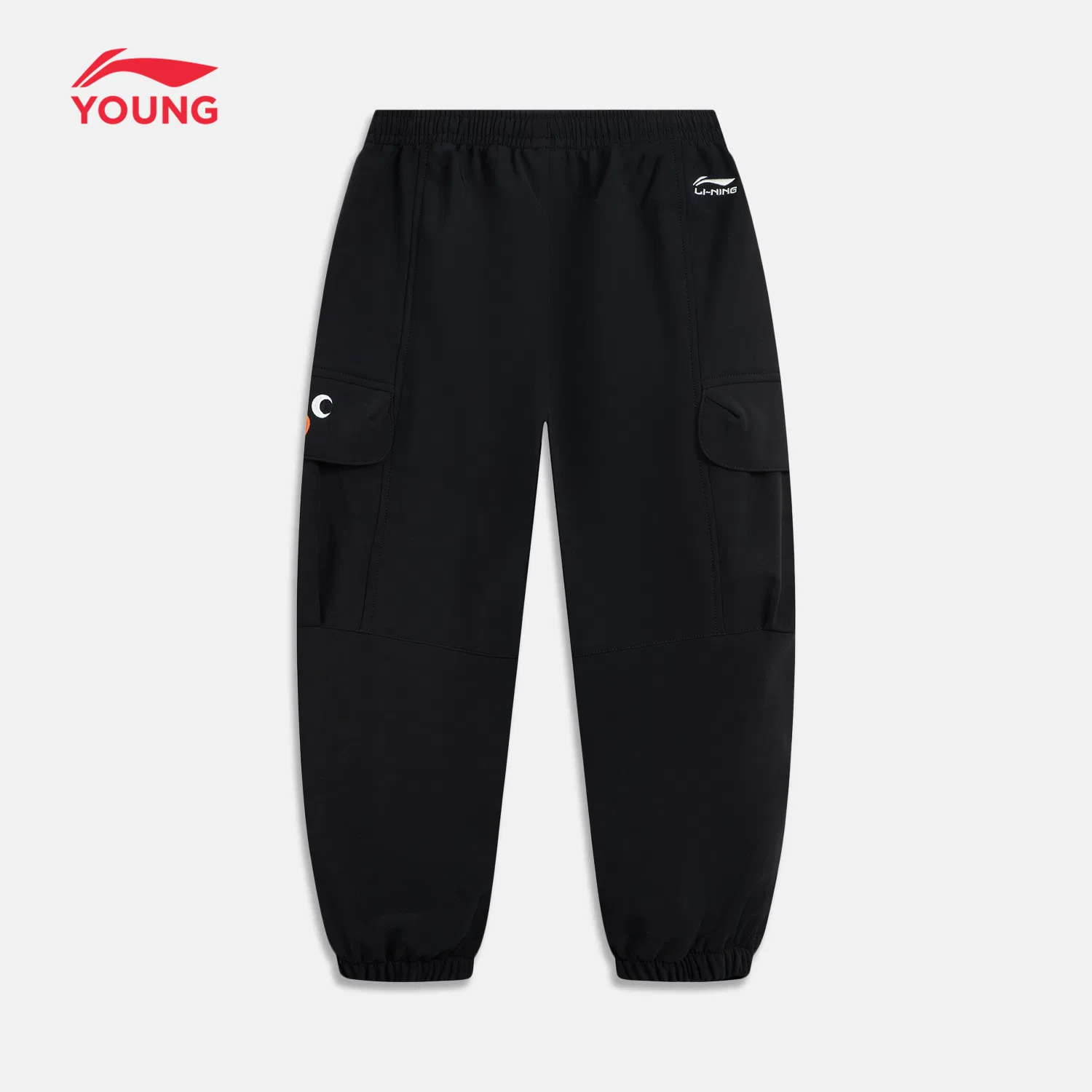 Детские утепленные трикотажные спортивные штаны Li-Ning, Black — фото 2