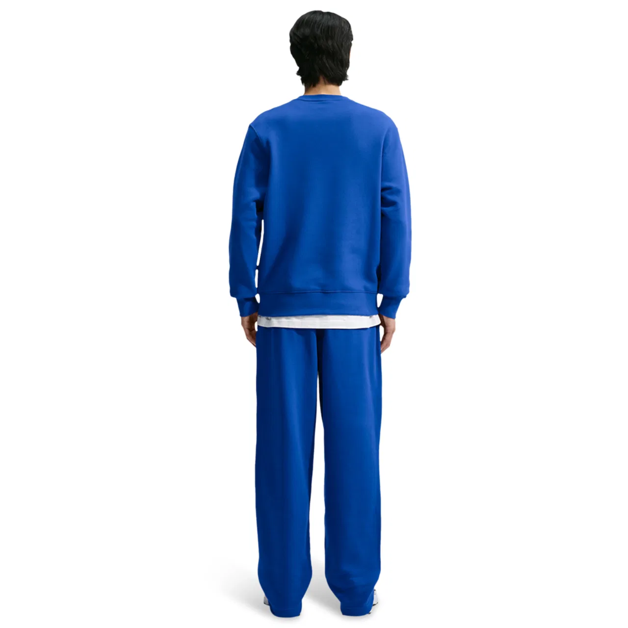 Мужские спортивные брюки с открытым низом Nike Club Open Hem Pants, Old Royal Old Royal White — фото 4