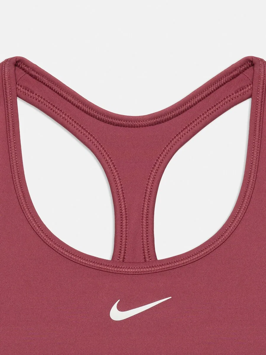 Топ NIKE Performance Underwear с логотипом 'Swoosh' темно-розового цвета — фото 3