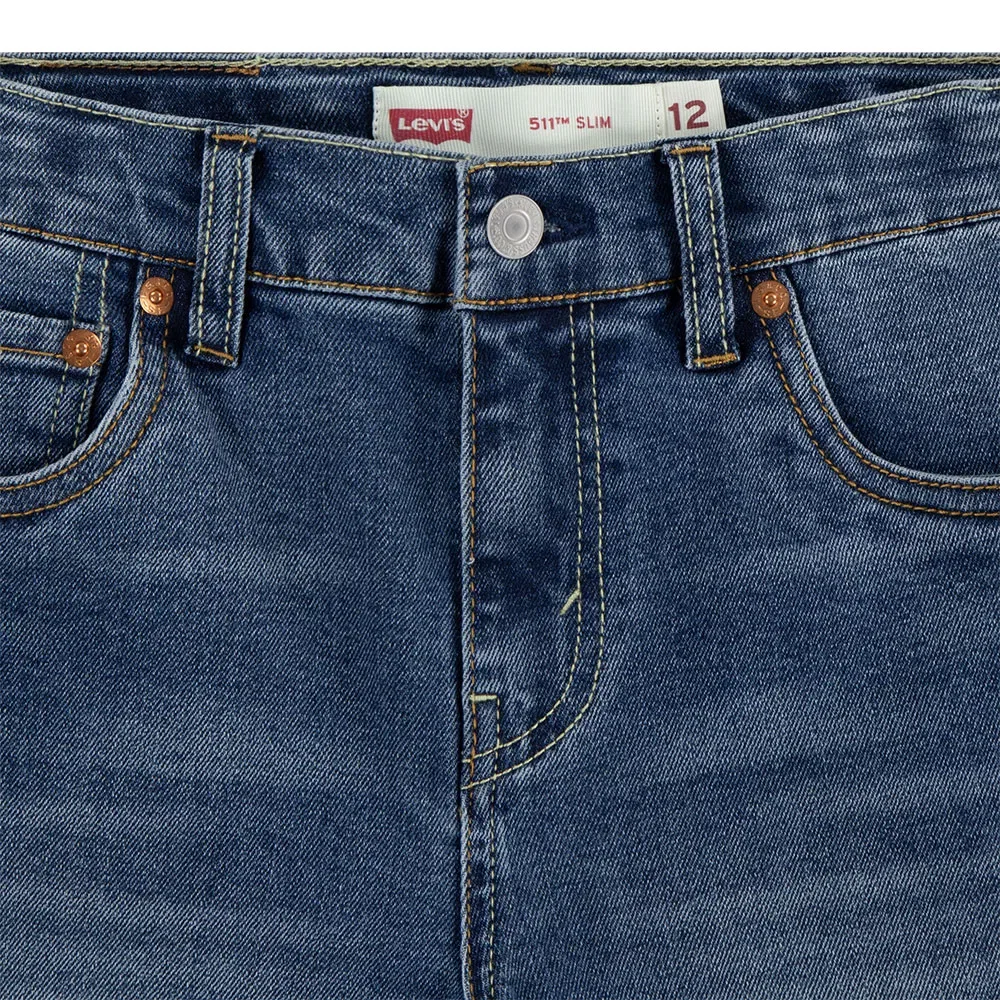 Детские джинсовые шорты для мальчиков slim fit Levi's, Blue — фото 3