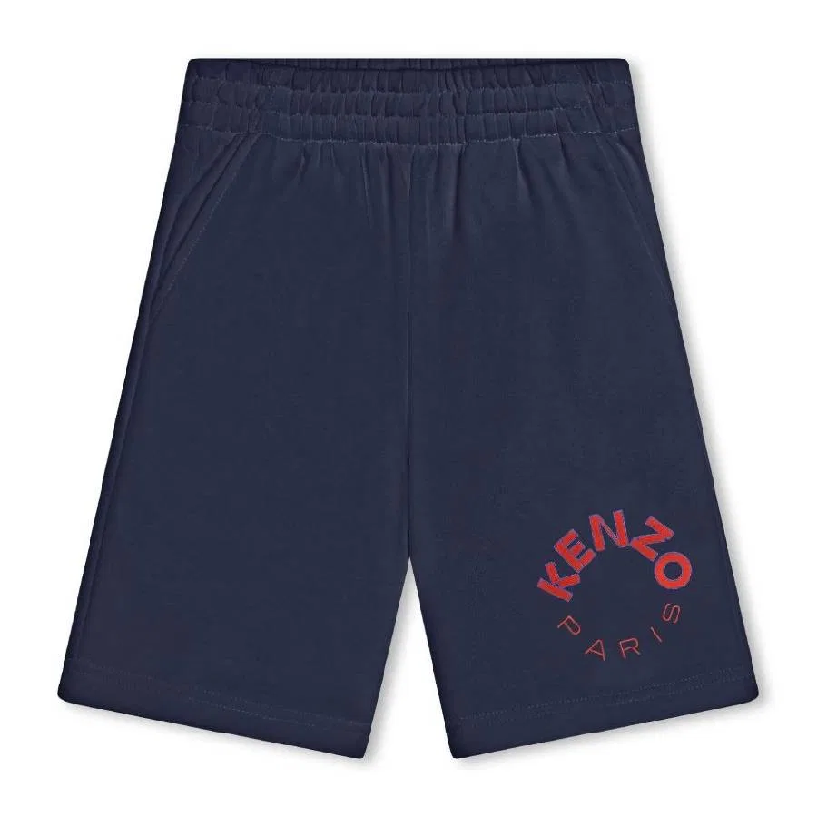 Шорты с логотипом из хлопка Kenzo, Navy
