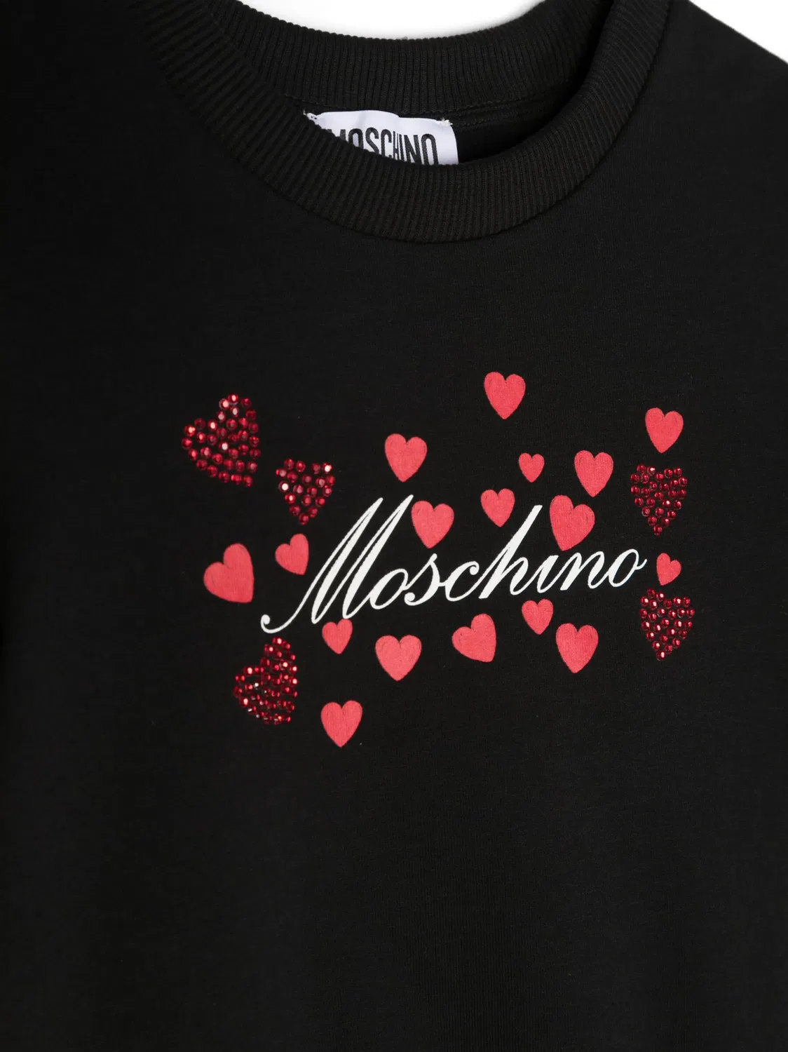 Свитшот с логотипом из хлопкового микса Boutique Moschino, черный — фото 3