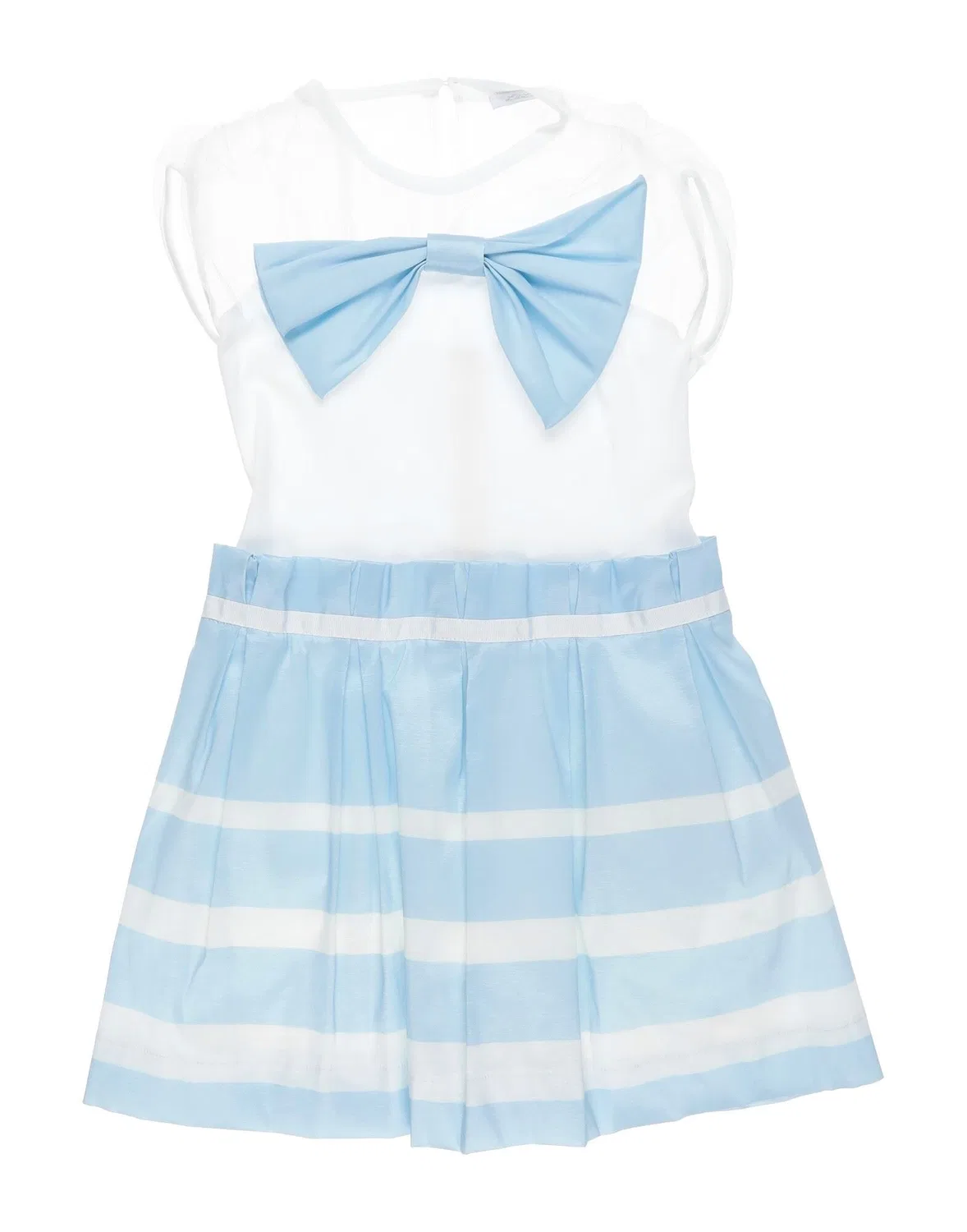 Детское платье из тюля для девочек с полосками Miss Grant, светло-синий