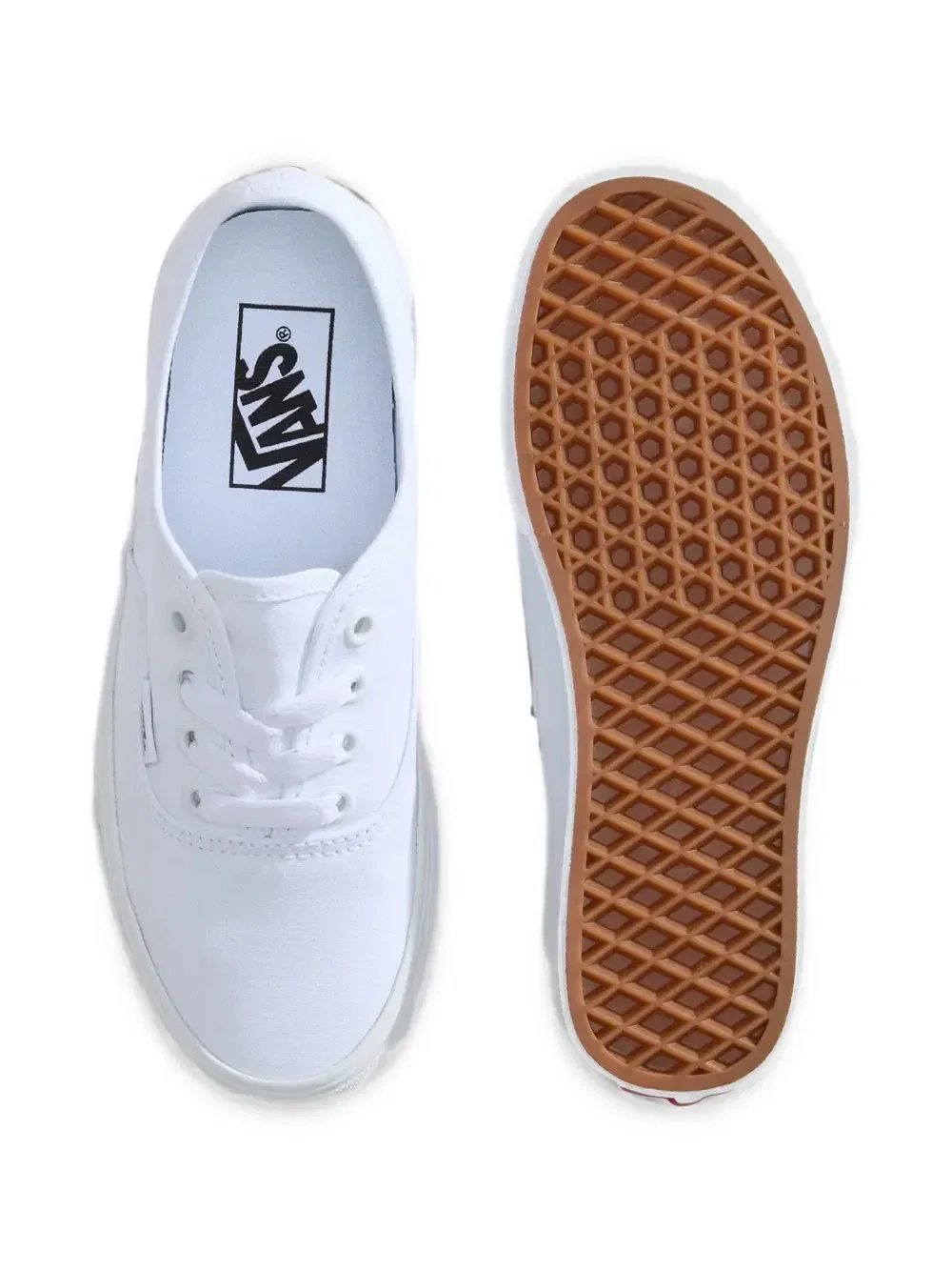 Низкие кеды с логотипом Authentic Vans Kids, белый — фото 3